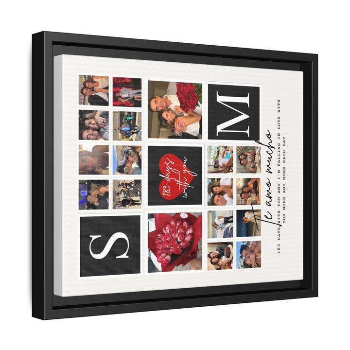 Framed Photo Collage Canvas — Personalized Love Memory Wall Art