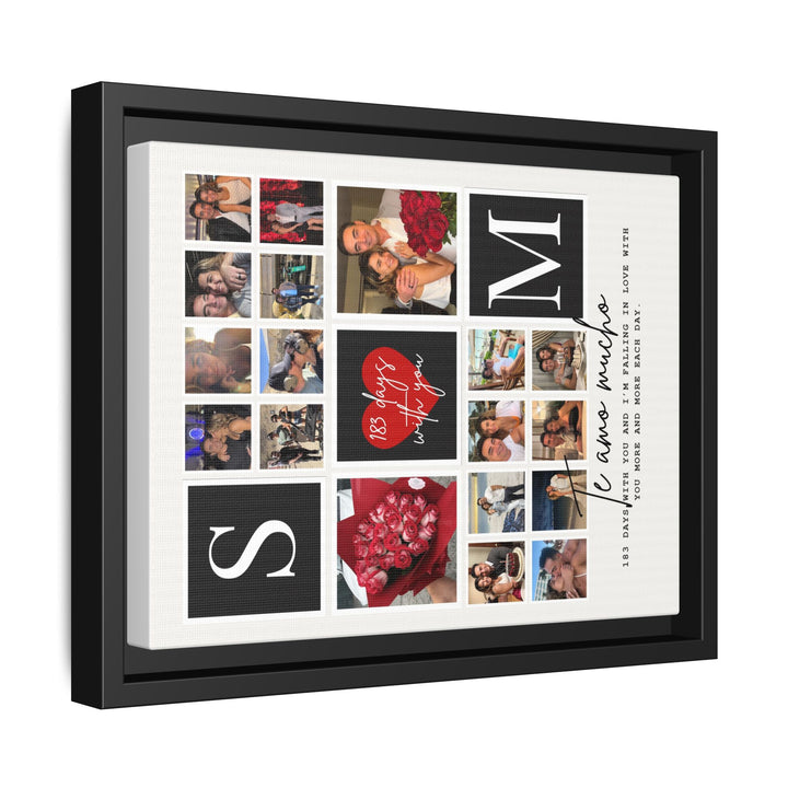 Framed Photo Collage Canvas — Personalized Love Memory Wall Art