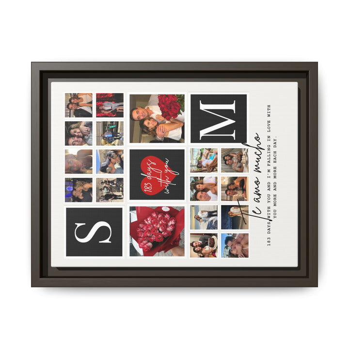 Framed Photo Collage Canvas — Personalized Love Memory Wall Art